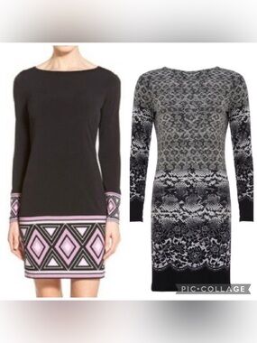 2 Michael Kors Dresses- Geo and Ombré Snake/Reptile Print Dress XS Petite